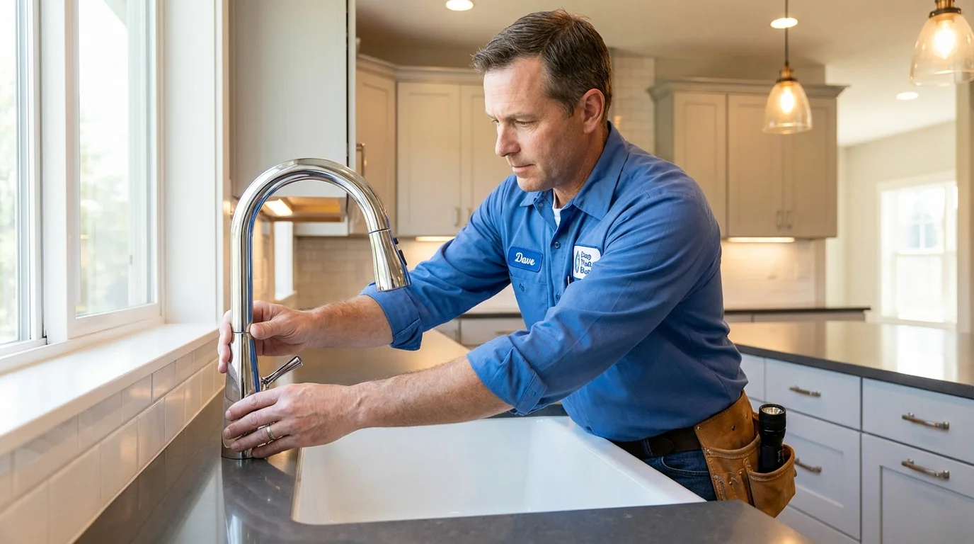Kitchen faucet installation by Johns Plumbing LLC in Panama